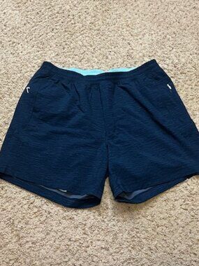 Birddogs Boom For Your Boomstick Navy Blue 6" Lined Shorts Size Large Short EUC